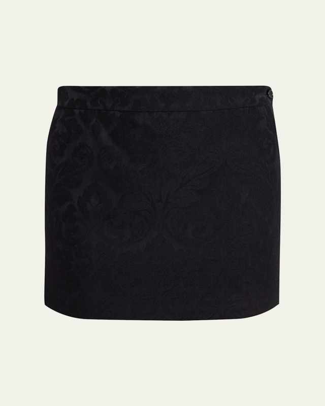 Ornamental Jacquard Mini Skirt